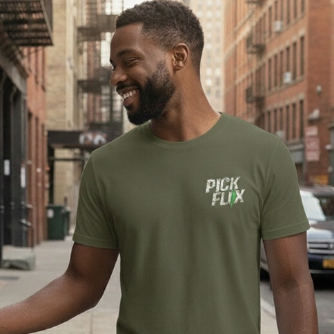 Camiseta PickFlix Logo Desgastado (Hombre)