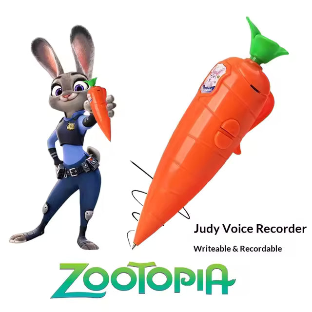 🖊️Bolígrafo de zanahoria con grabación de voz (Zootropolis)