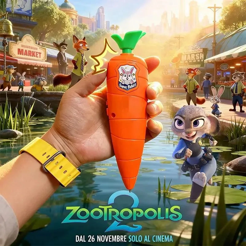 🖊️Bolígrafo de zanahoria con grabación de voz (Zootropolis)