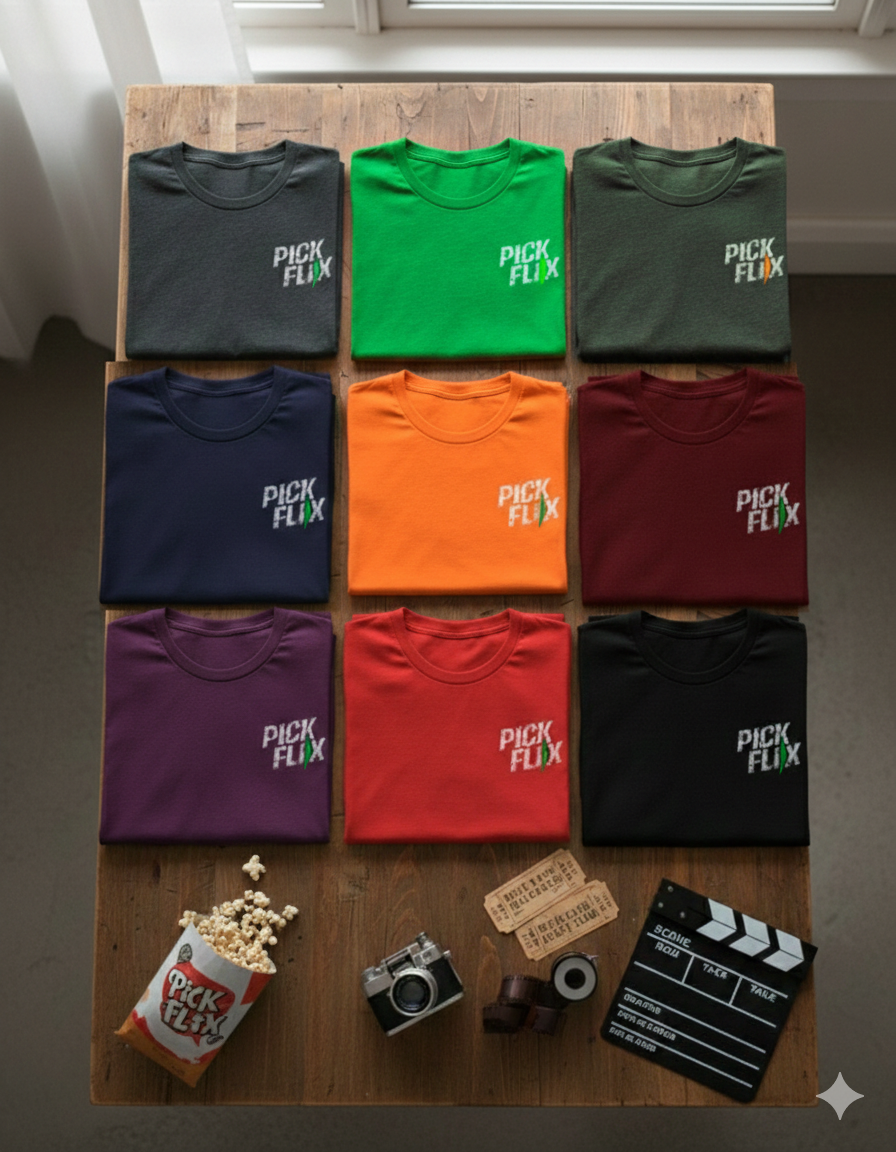 Camiseta PickFlix Logo Desgastado (Hombre)
