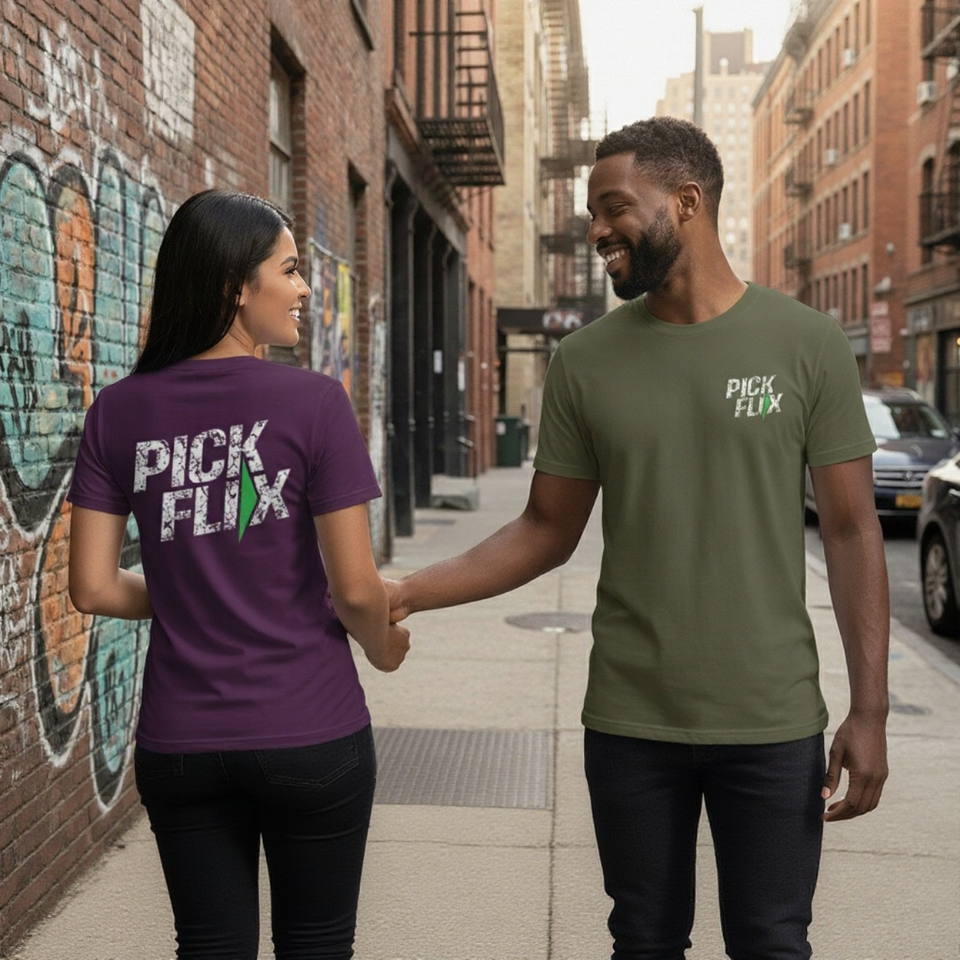 Camiseta PickFlix Logo Desgastado (Hombre)