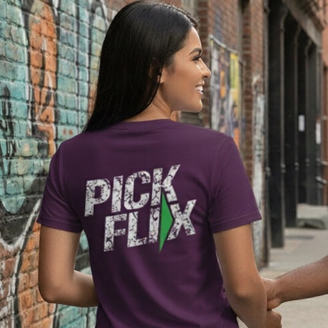 Camiseta PickFlix Logo Desgastado (Mujer)