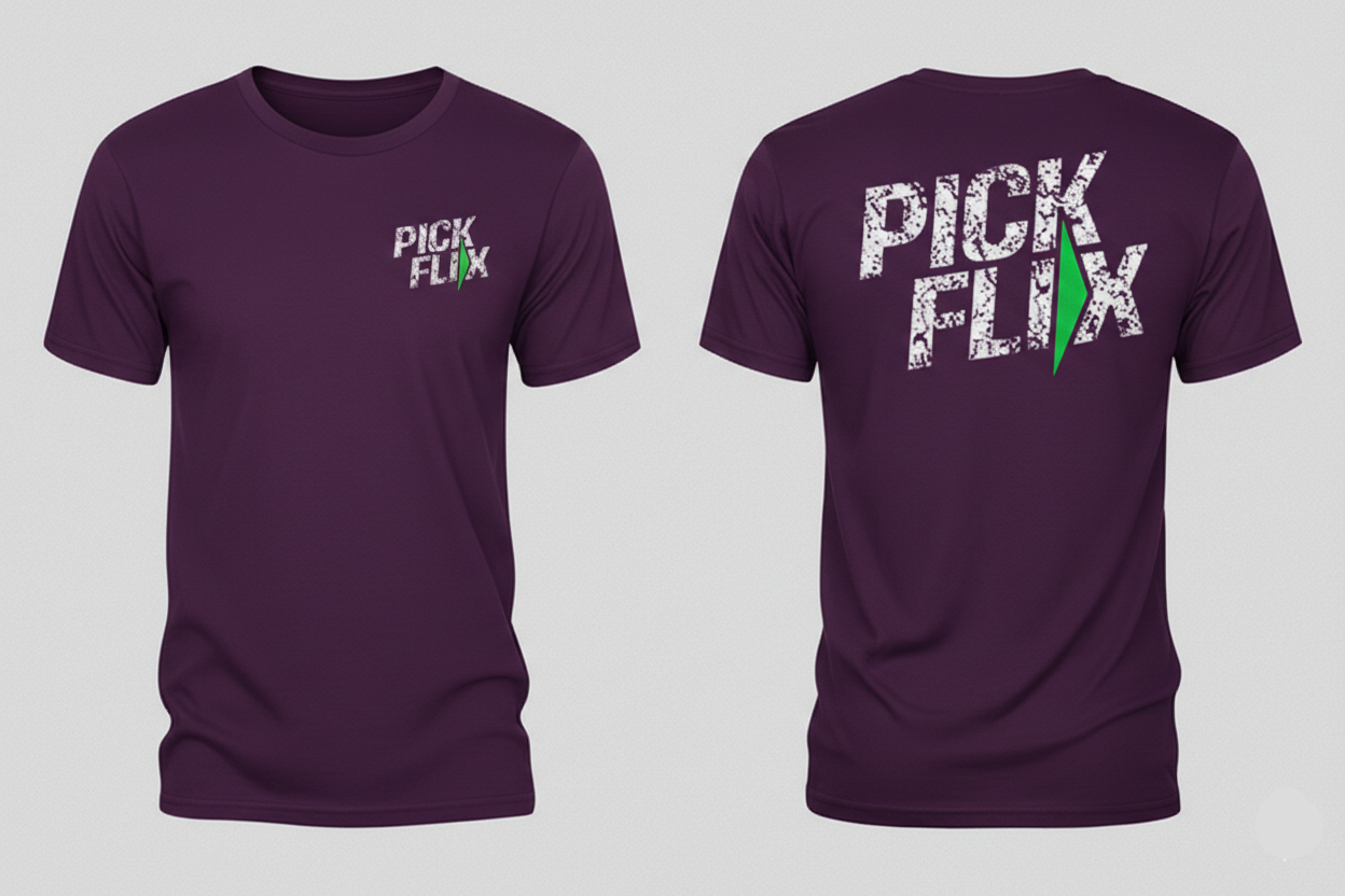 Camiseta PickFlix Logo Desgastado (Hombre)